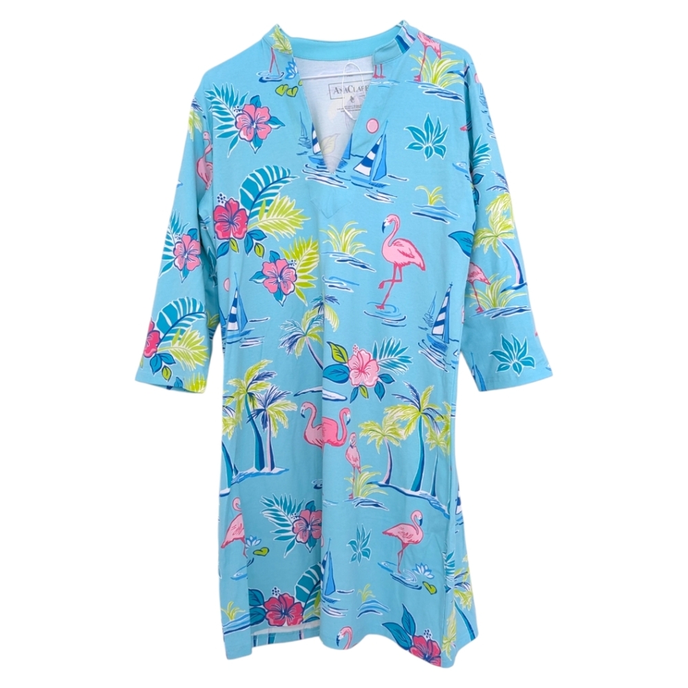 Tropical Print Swim Cover-Up